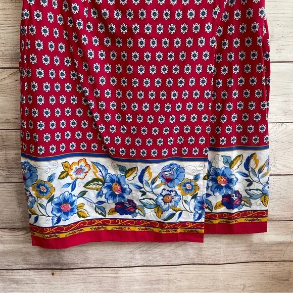 VINTAGE SARAH CHAPMAN WRAP SKIRT IN FLORAL PRINT - Picture 3 of 6